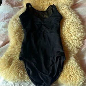 So Danca leotard in black with lace accents
